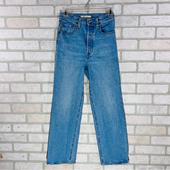 Levi's Ribcage Straight Jeans Size 24 - Picture 4 of 10